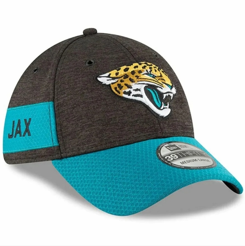 Jacksonville Jaguars New Era 2018 NFL Sideline Official 39THIRTY Flex Hat M/L